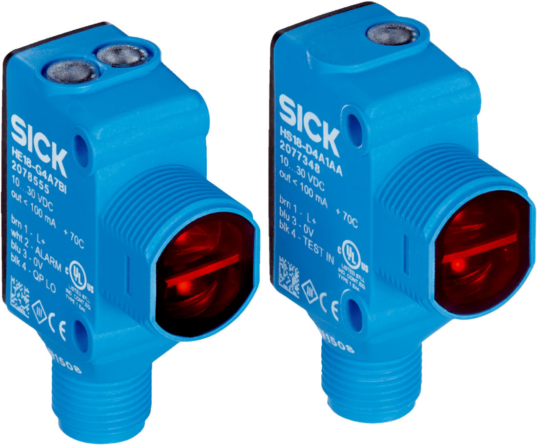 Sick HSE18L-B4A5AA Hybrid photoelectric sensor, PNP/NPN - Sick Automation