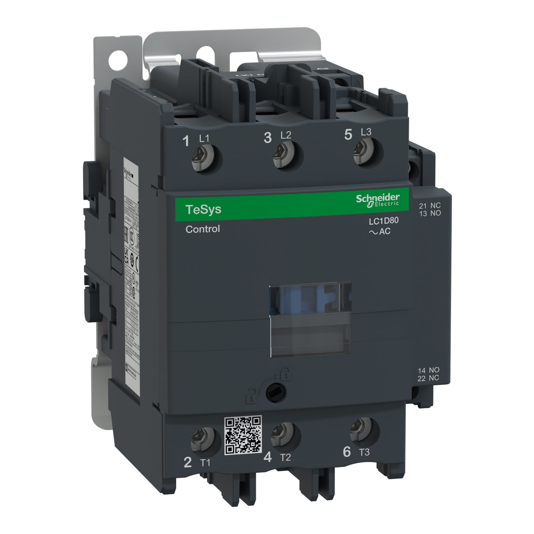 Schneider Contactor, 3-pole, 3NO, 80A