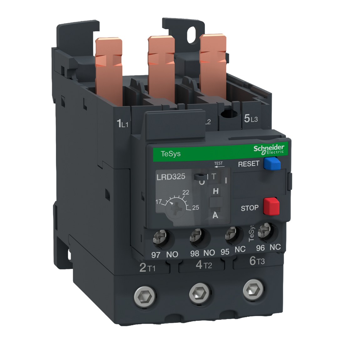 Schneider Thermal overload relay, 1NO + 1NC, 17 - 25A