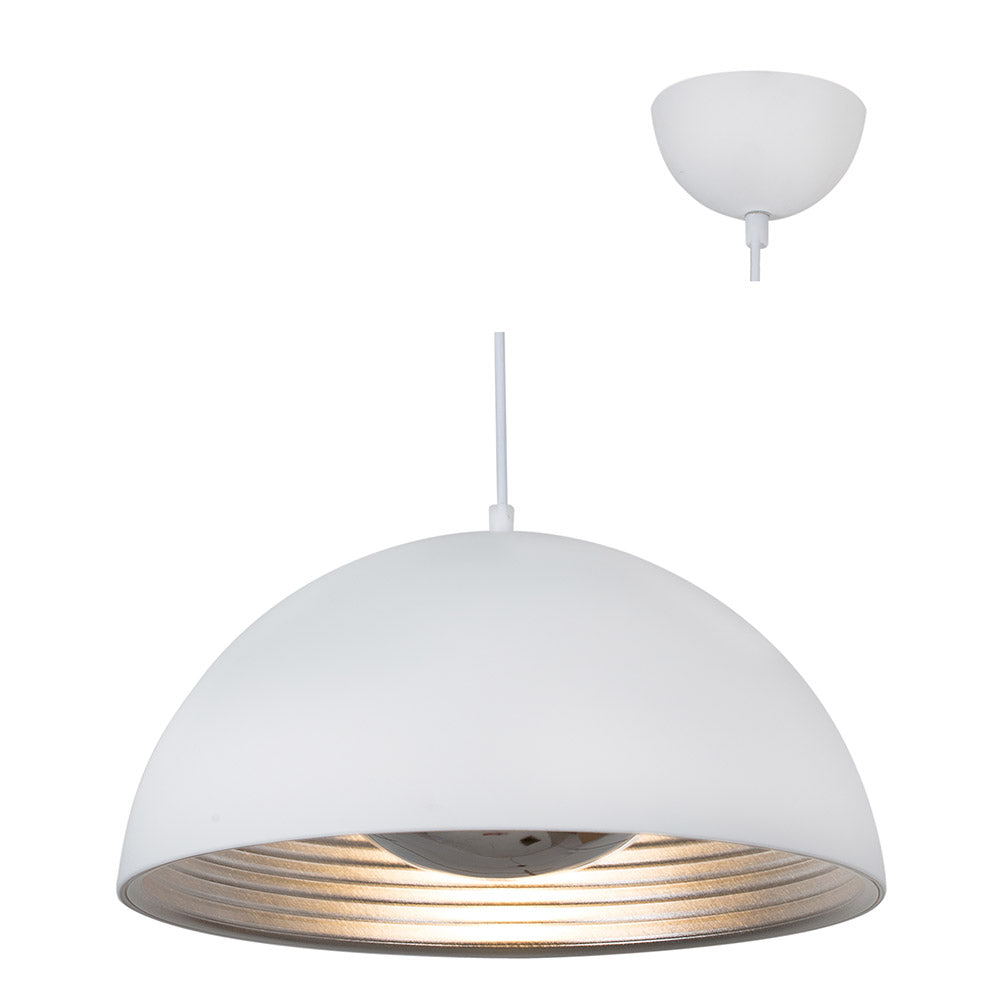 Modernica Pendant, aluminium, white, E27, 40W, 215mm - Eurolux