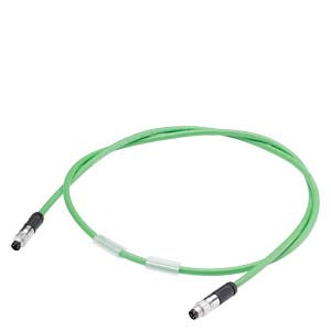 Siemens Bus cable for ET connection, shielded, PVC, 2x M8, 4-pole, 1m - 6ES7194-2LH10-0AA0