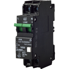 CBI Earth leakage, isolation type, dual mount, 1-pole, D/P, 3kA, 60A