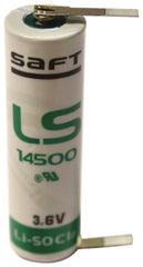 Saft Lithium thionyl chloride AA battery, 3.6V, 2.6Ah