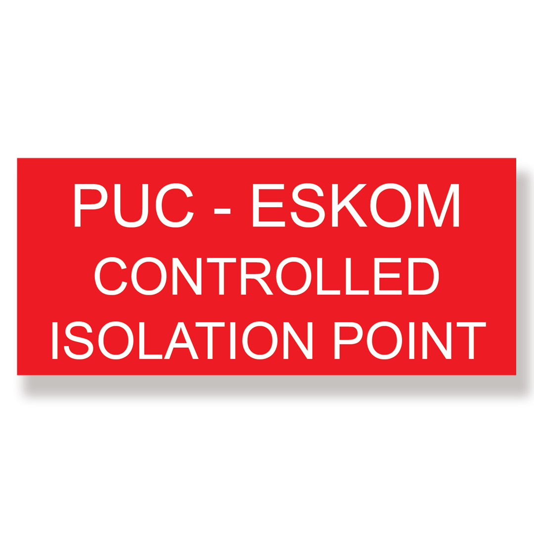 Rubicon Label, PUC-ESKOM, (HW) 50 x 115mm - Rubicon Installer Portal