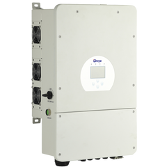 Deye 8kW hybrid inverter with 48V battery compatibility and 2 MPPT inputs for solar panel arrays