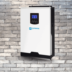 Front view of Synapse 5000W inverter showing MPPT charge controller interface