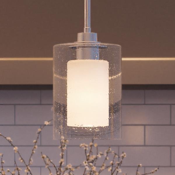 Pendant, LED tube, dimmable, chrome, 20Â°, 3K, suspension 20m