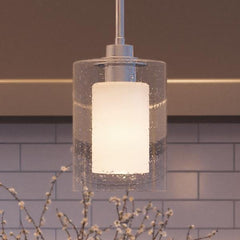 Pendant, LED tube, dimmable, chrome, 20Â°, 3K, suspension 20m