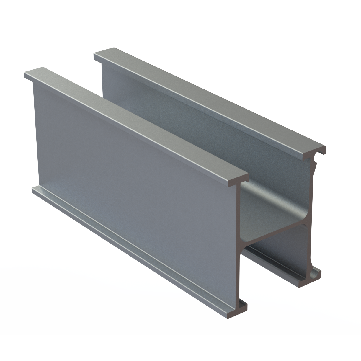 Vectis Top-bottom rail, 4800mm AL 6063 T6, mill finish - Rubicon Installer Portal