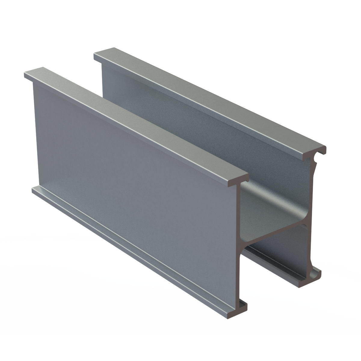 Vectis Top-bottom rail, 4800mm AL 6063 T6, mill finish - Rubicon Installer Portal