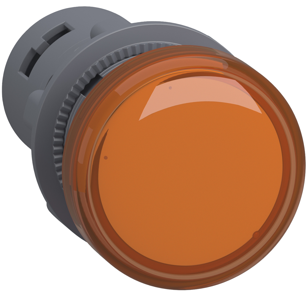 Schneider Monolithic pilot light, yellow, 220 - 230VAC