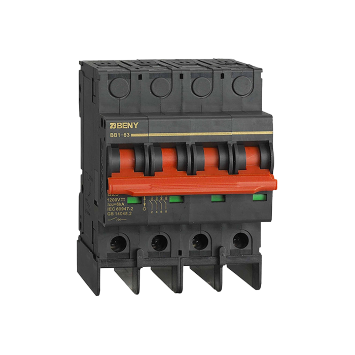 Zjbeny DC Circuit breaker, din mount, 4-pole, 1200V, 63A - Rubicon Installer Portal