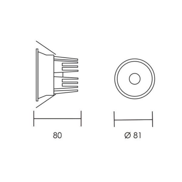Beagle LED downlight, dimmable, anti-glare, white, 4K, 10W