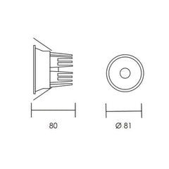 Beagle LED downlight, dimmable, anti-glare, white, 4K, 10W