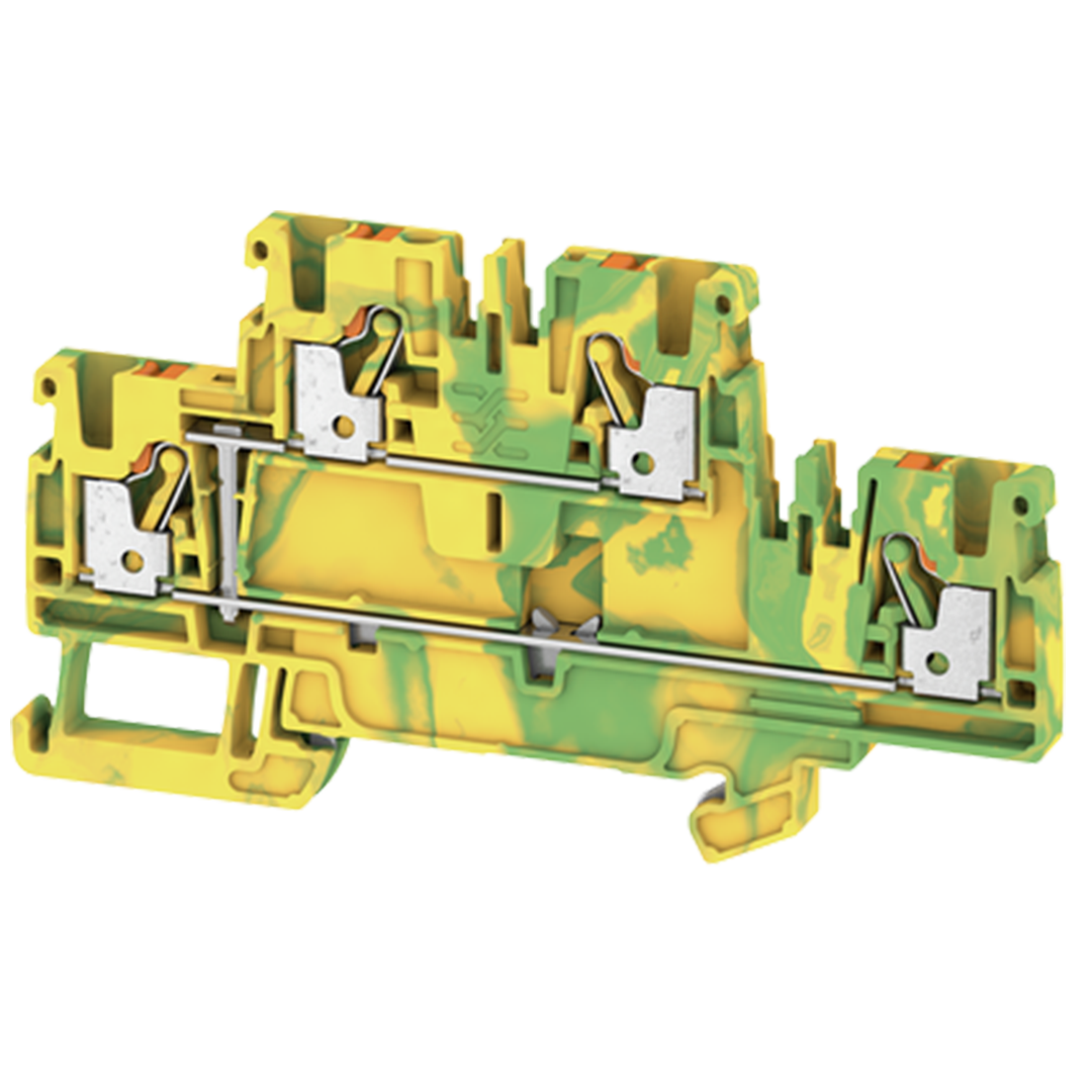 Weidmuller PE terminal, push in, green/yellow, 800V, 2.5mm²