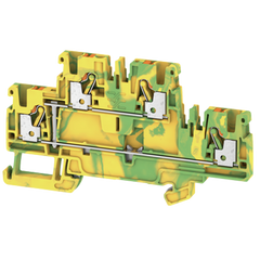 Weidmuller PE terminal, push in, green/yellow, 800V, 2.5mm²
