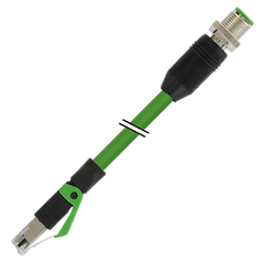 Murr M12 male 0° X-code / RJ45 malw 0°, 8-pole, shielded, 1m