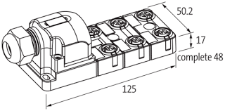 Murrelektronik Profibus plug, male, 90° PG, screw