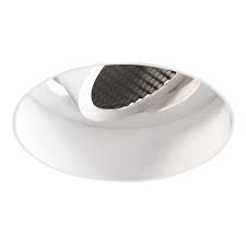 Downlight, round, low-glare,fixed, matt white, 230V, 10W