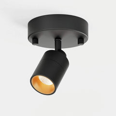 New York LED track spot light in black finish with adjustable head and 3-wire mounting system