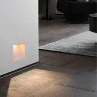 Footlight, recessed, rectangular, large, plain, incl driver