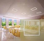 RECT GRID SMALL N.WHT LED S/S
