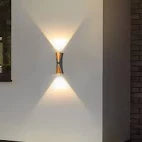 Varia 2-light black wall fitting with up and down facing exterior design, GU10 sockets