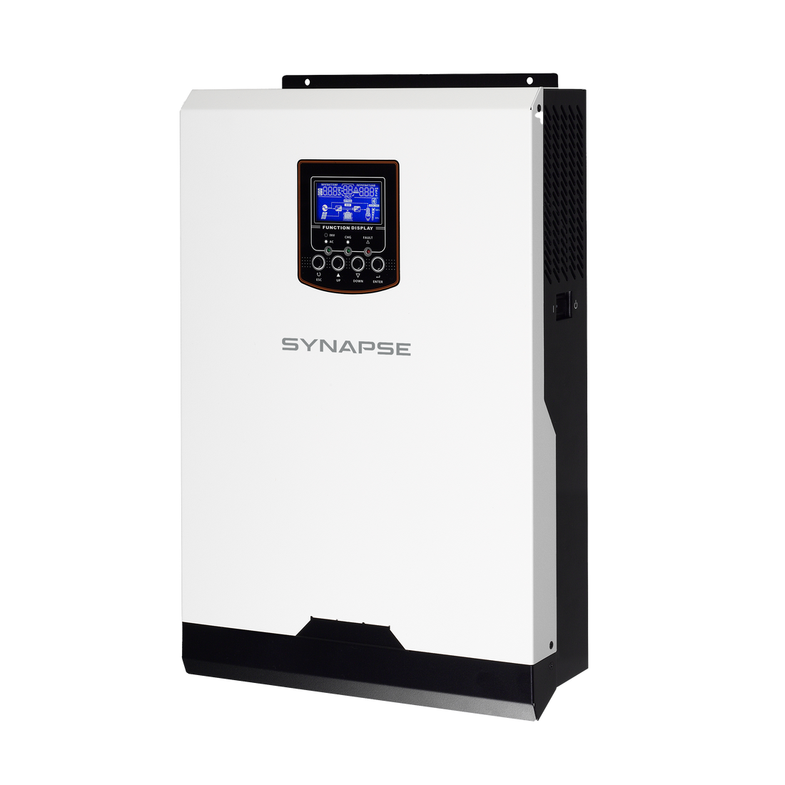Synapse 5.0+ off-grid solar inverter with 80A MPPT charge controller and 48VDC battery system