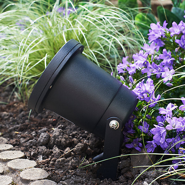 Garden spike, pixel base, matt black, IP65