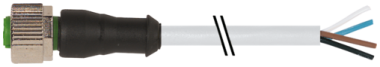 Murr M12 female 0° with cable, straight, 4-pole, 10m Murrelektronik