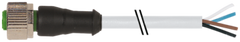 Murr M12 female 0° with cable, straight, 4-pole, 10m Murrelektronik